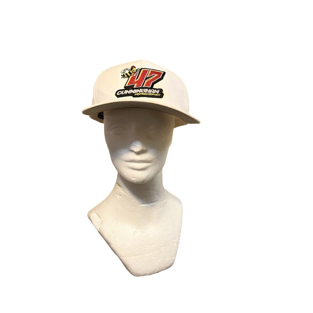 Cunningham Racing #47 Snapback Trucker Hat - White/Red - Richardson Style 172